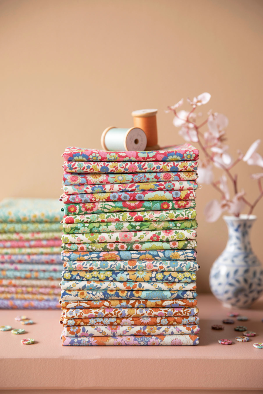 Tilda Patchwork Stoff Baumwolle - Wallflower - Beverly Blue
